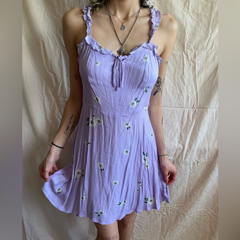 Purple Aeropostale floral summer dress size M